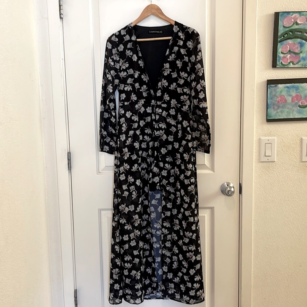 Haute Rogue Romper with attached front slit dress